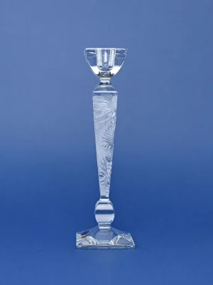 Jen Po Omezenou Doba Křišťálový svícen OLYMPIA, ručně broušený, dekor bodlák, 250 mm, Crystal Bohemia Poděbrady