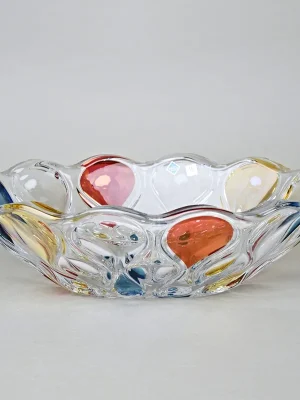 Značkový Mísa oválná Ocean 37 x 23 x 11 cm barevná - křišťálová, Jihlavské sklárny Bohemia 1845