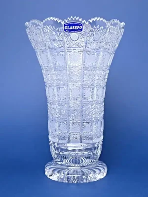 Cenový Hit Křišťálová váza broušená (na noze) - 500PK, 255 mm, Crystal BOHEMIA