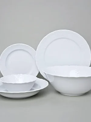 Jídelní sada 25 díl., Opera bílá, Český porcelán a.s. Dokud Zásoby Vydrží
