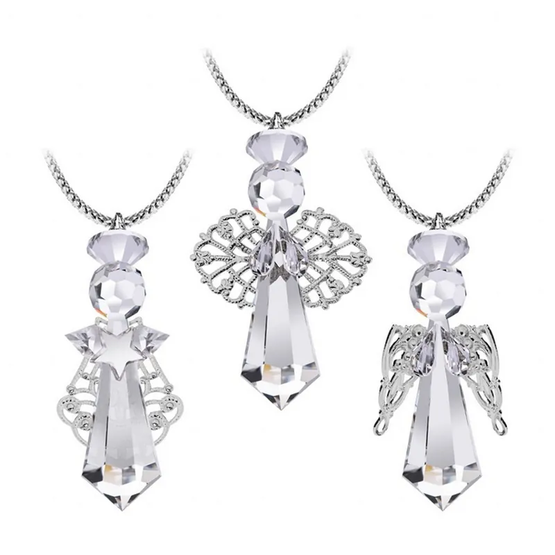 Set tří andělíčků - ozdoby/přívěšky, Křišťálové dárky a dekorace PRECIOSA Výprodej