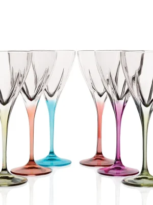 Sklenice na víno, 250 ml, set 6 ks., Fusion Colour, RCR Cristalleria Italiana Oblíbený