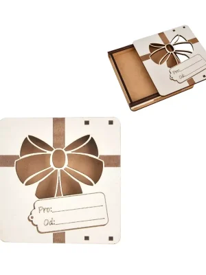 Top Prodej Krabička dárková dřevo mašle Pro/Od 10x10 cm