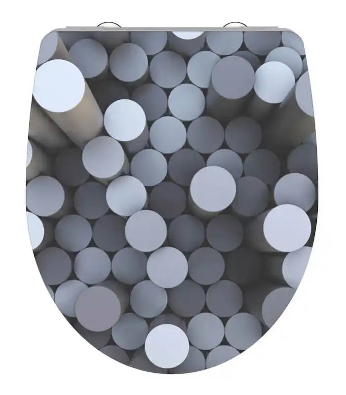 WC sedátko Schütte Round Dips Duroplast HG, Soft Close Ihned K Objednání