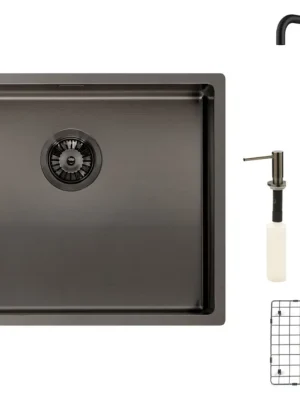 Kuchyňský dřez Reginox SET Miami 500 Gun metal + baterie Crystal + příslušenství Gun metal Objednat Nyní