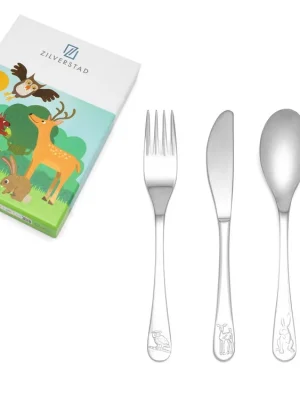 Nízká Cena ZILVERSTAD Dětský příbor Lesní zvířátka, sada 4 ks