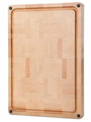 Časově Omezené Oboustranné krájecí bukové prkénko 430x305x35 mm frézované