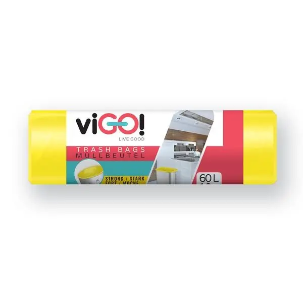 Výprodej Pytle na odpad 60l VIGO 10ks žlutý
