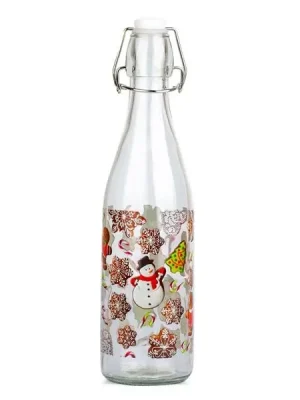 Skleněná láhev s patentním uzávěrem TORO 540ml perníčky Jen Po Omezenou Doba