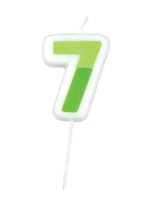 Kup Teď Dortová svíčka DELÍCIA KIDS, sedmička, zelená