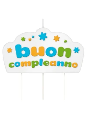 Dortová svíčka DELÍCIA KIDS, Buon compleanno, modrá Objednat Nyní