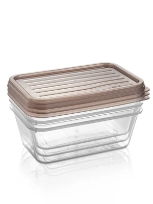 Zlevněný Dózy s víkem 4FOOD 1,0 l, 3 ks