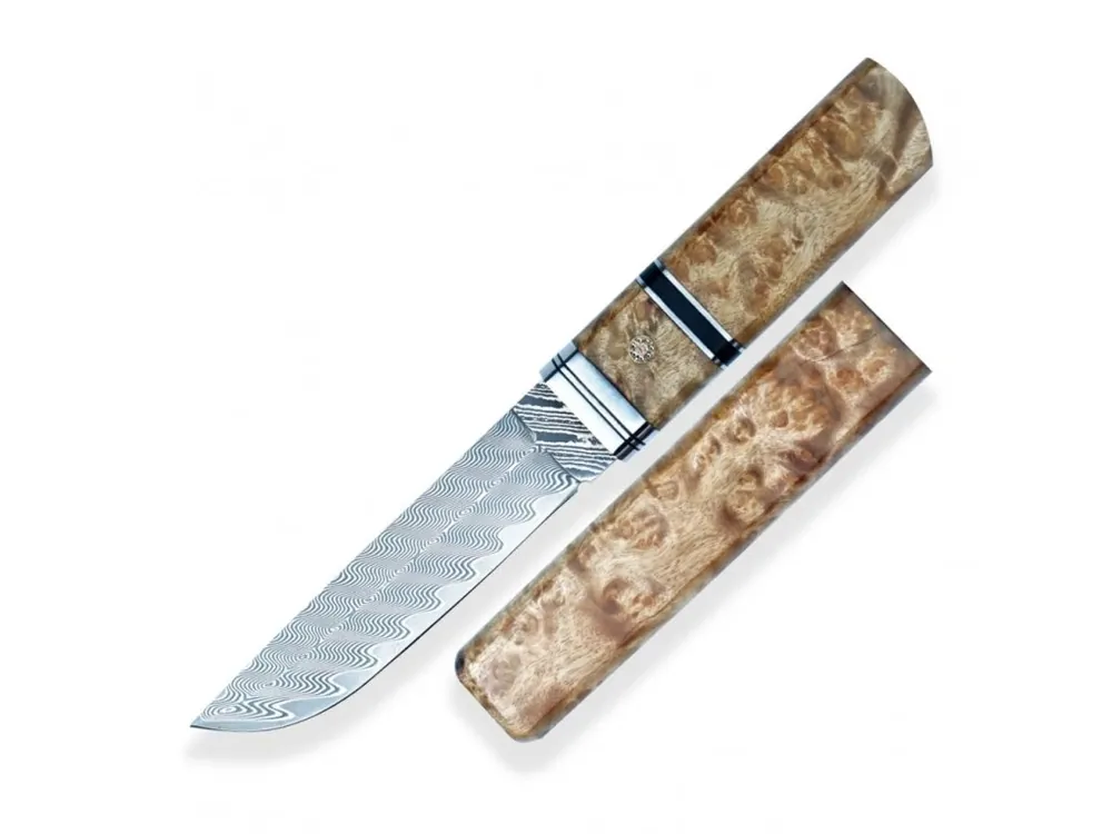 Hit Sezóny nůž japonský Dellinger NAMI Tanto 10CR15COMOV Damascus