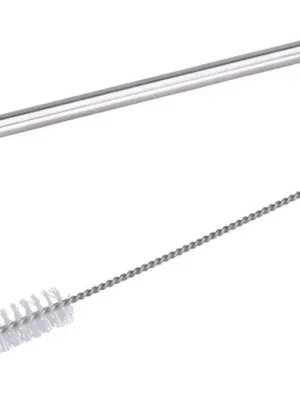 Nerezové nápojové brčko 4 ks 21 cm + kartáček Levný